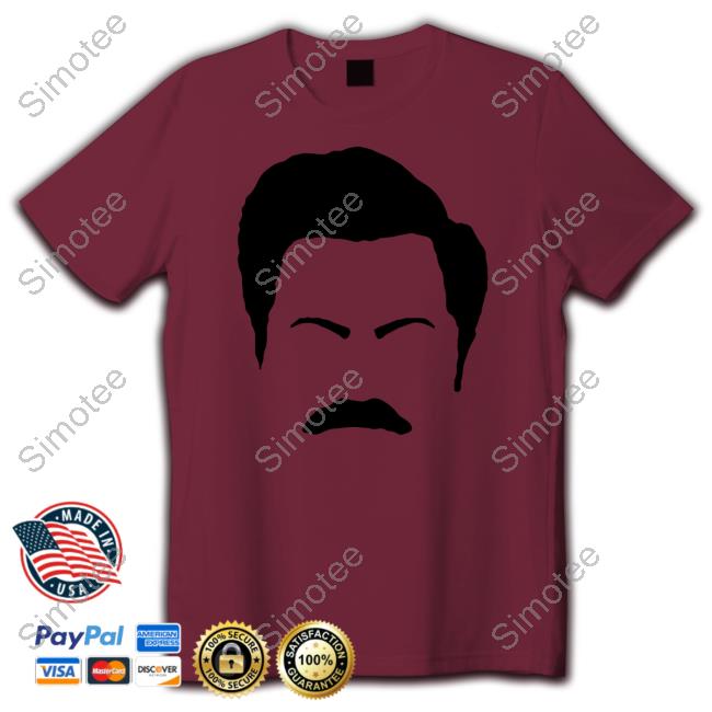 Ron Swanson Mustache Face Sweatshirt